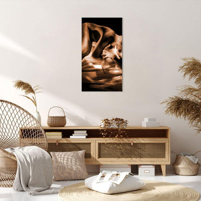 Bilder auf Leinwand 55x100cm Leinwandbild mit Rahmen Nackte Frau Akt Modell Photofitness Gross Wandd