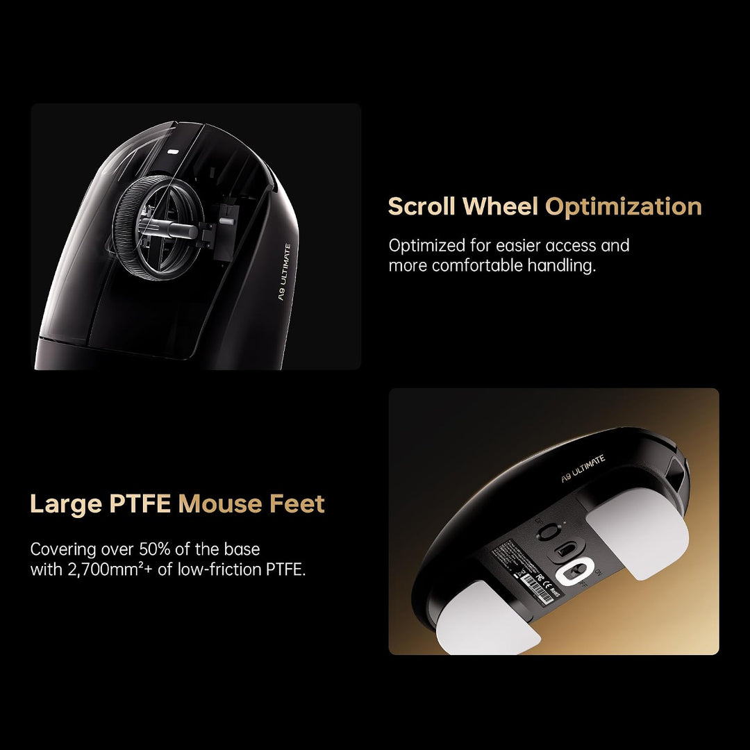 ATK Dragonfly A9 Ultimate Wireless Gaming Maus (A9 Air, Weiss) White A9 Air, White A9 Air