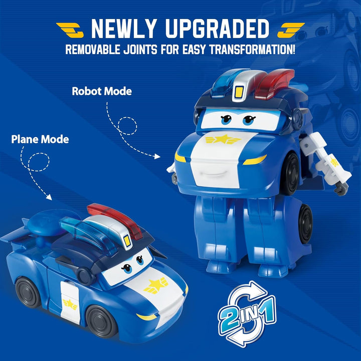 Super Wings Transformations-Flugzeug Supercharged Lucie, ca. 12,7 cm grosse Spiel-Figur für Kinder,