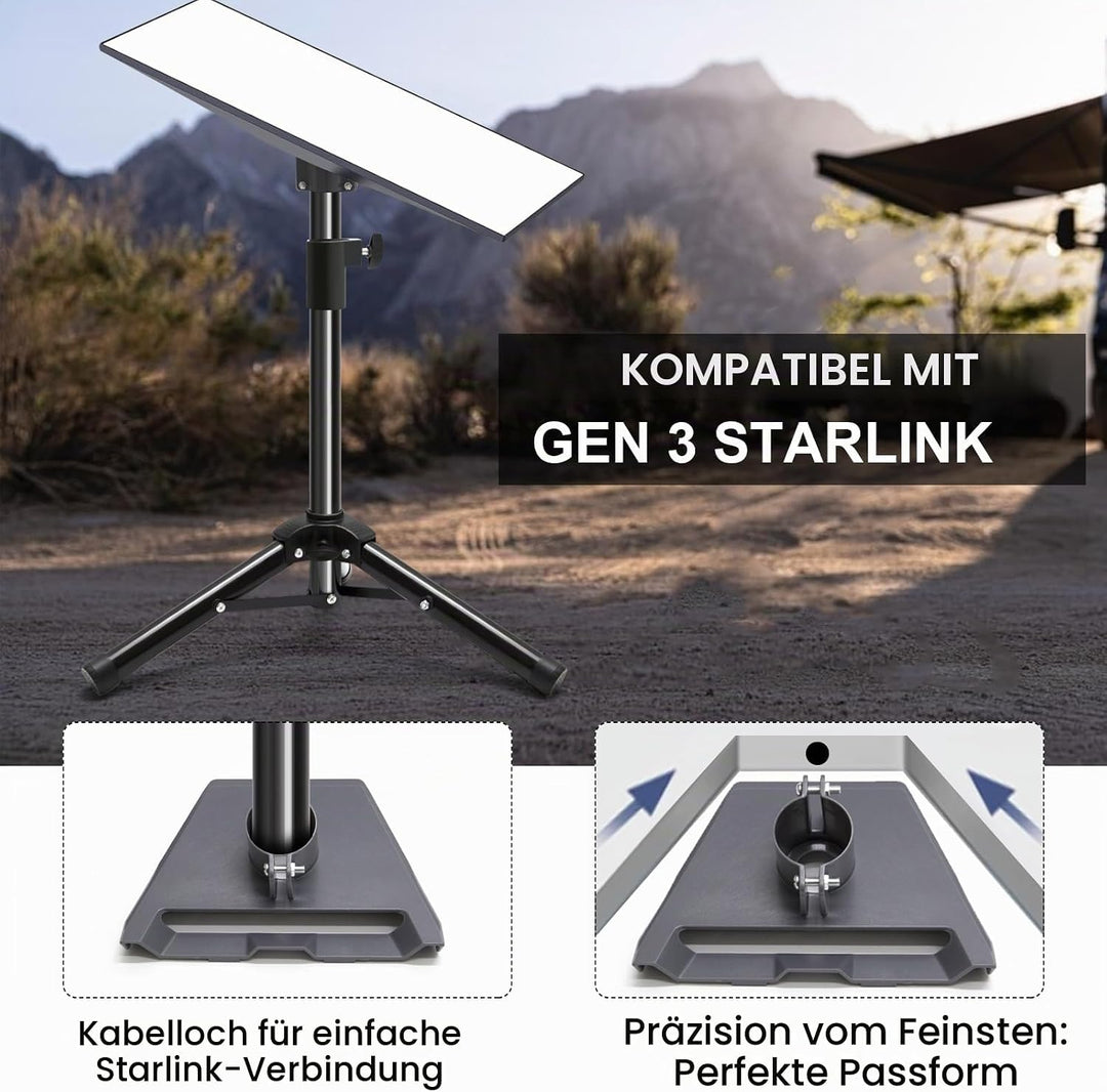 Gen 3 Stativständer, Tragbares kompatibel mit Starlink Gen 3 Montageset, Klappbarer Metall-Starl-Ink