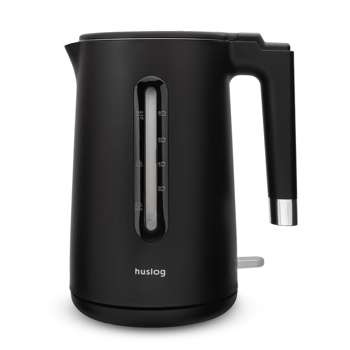 Wasserkocher 1,5L 2200W Double Wall Cool-Touch Edelstahl 304, BPA-frei, mit Wasserstandsanzeige, 360