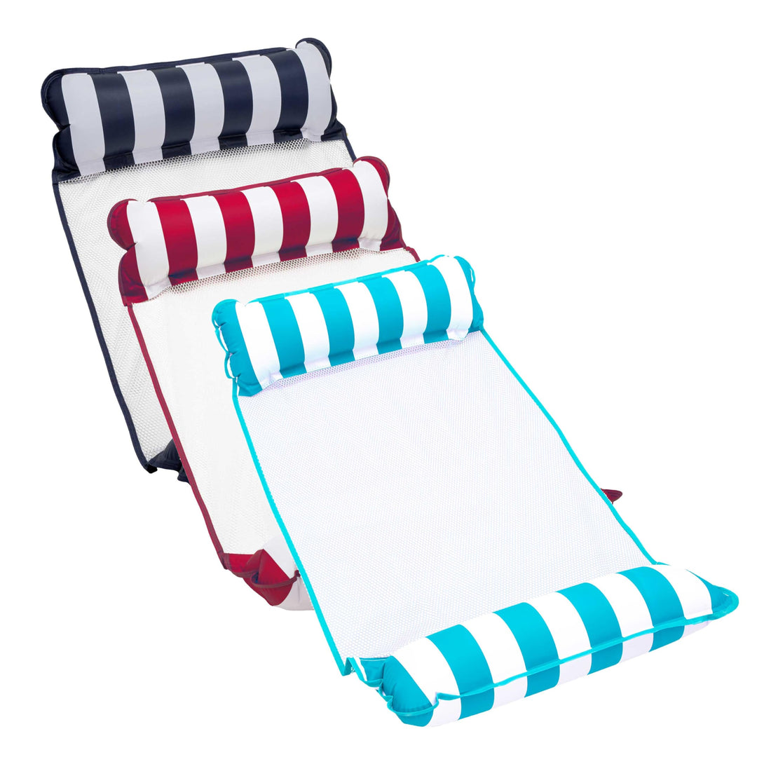 Aqua 4-in-1 Monterey Hammock Pool Float & Water Hammocks – 2-3-4 Multipacks – Multiple Colors/Styles