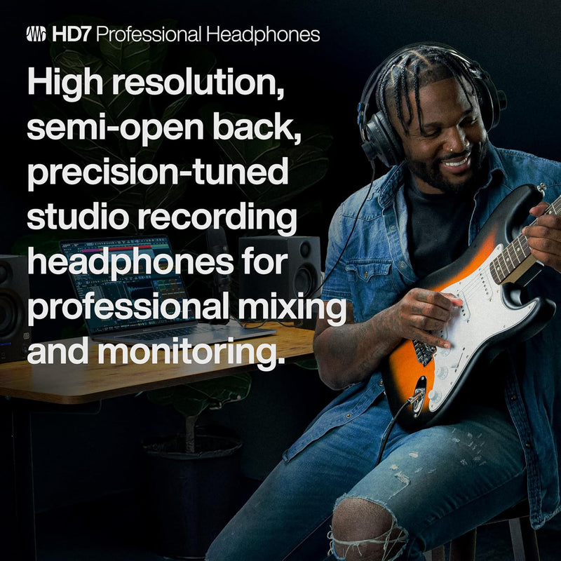 PreSonus HD7 Halboffener Studiokopfhörer für Aufnahme, Wiedergabe und Überwachung, Streaming und Pod