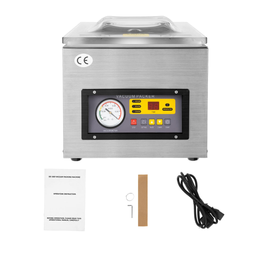 DZ-260C 220V 120W Vakuumierer Vakuumiergerät Vakuummaschine Vakuumgerät Edelstahl Paket Automatisch