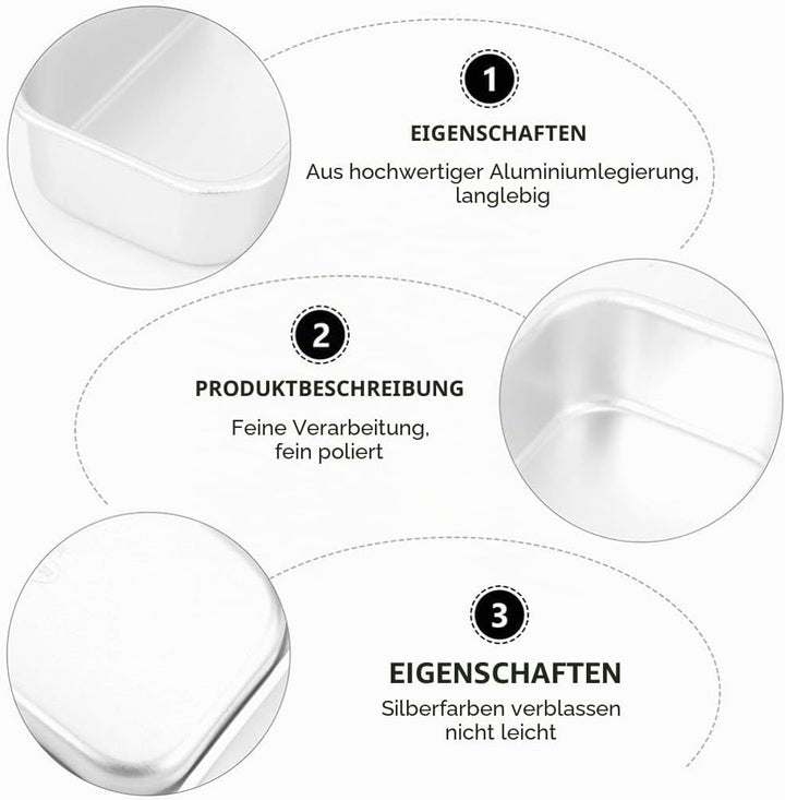 Kichvoe 3 Stück Brotbackform Aluminum Toastform Antihaft Brot Kuchenform Backform Laib Backformen zu
