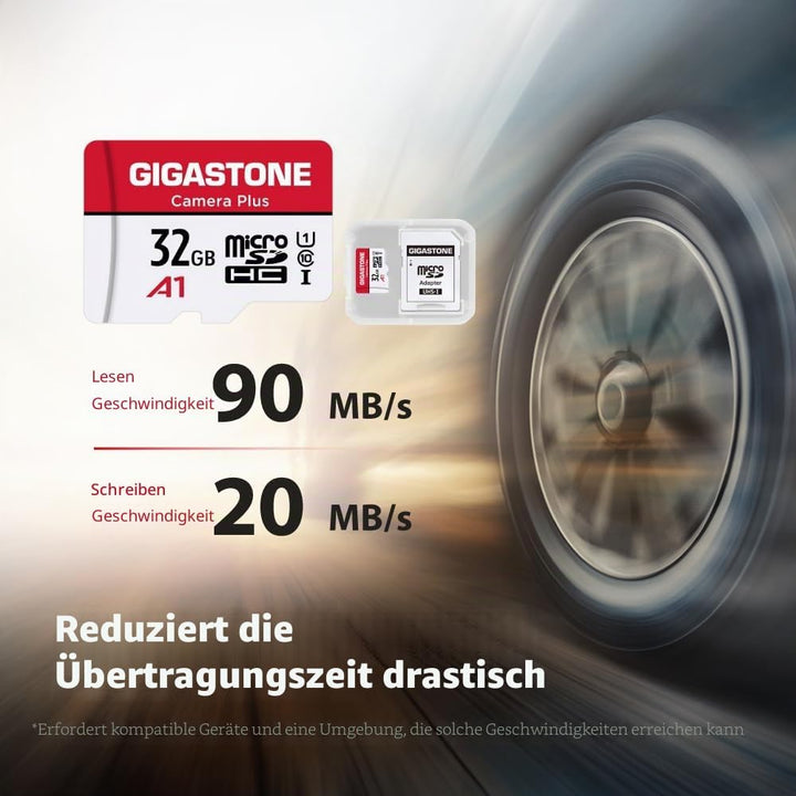 Gigastone Kamera Plus 32GB MicroSDHC Speicherkarte 10er-Pack + 2SD Adapter, für Action-Kamera und Dr