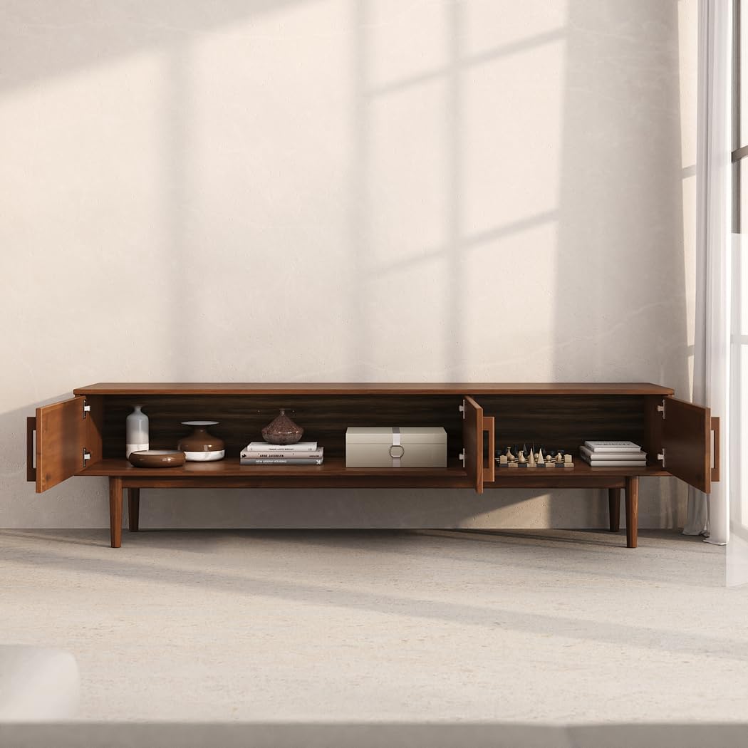 IDIMEX TECCA 75 Zoll Modern Wohnzimmer TV Rack Braun Holz Kastanie, Kastanie