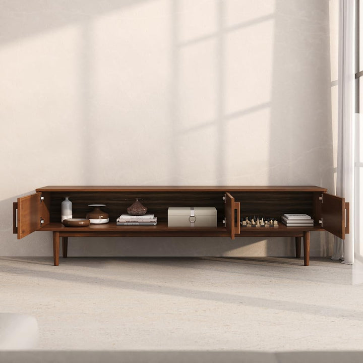 IDIMEX TECCA 75 Zoll Modern Wohnzimmer TV Rack Braun Holz Kastanie, Kastanie