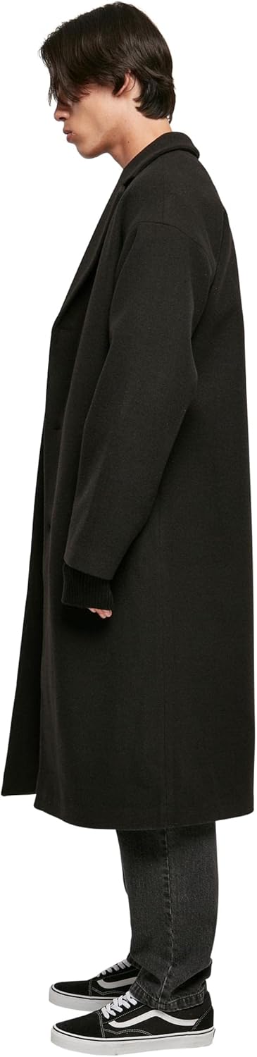 Urban Classics Herren Long Coat L Schwarz, L Schwarz