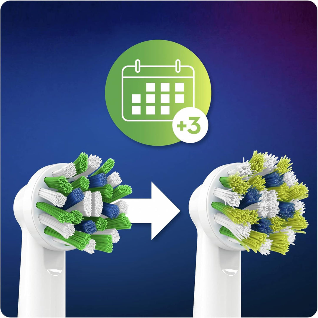 Oral-B CrossAction Aufsteckbürsten mit CleanMaximiser-Borsten für ganzheitliche Mundreinigung, 8 Stü
