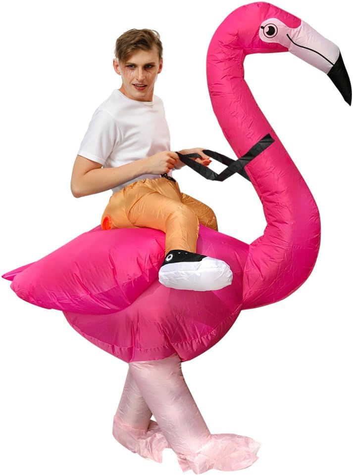 JASHKE Flamingo Kostüm Aufblasbares Kostüm Flamingo Aufblasbare Kostüme Erwachsene Flamingo Kostüm E