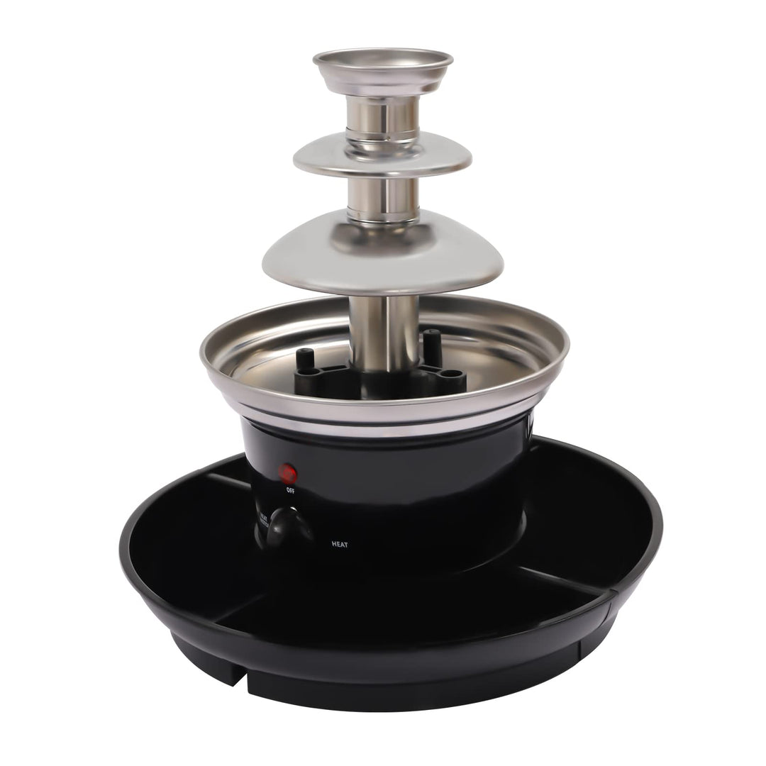 Schokobrunnen 3 Etagen Schokoladenbrunnen Lebensmittelerwärmung 40W Chocolate Fountain Maschine 450g