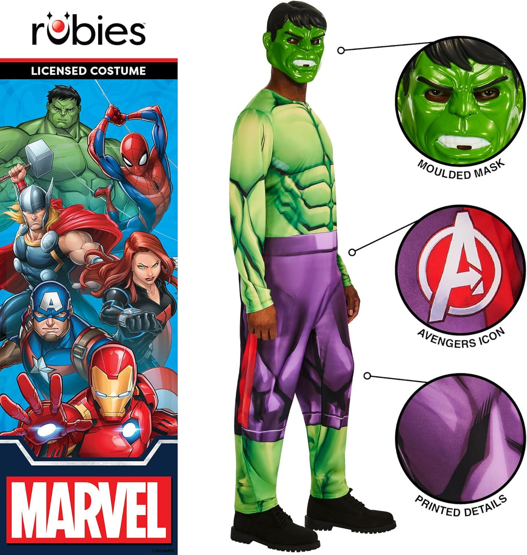 Rubies Offizielles Hulk-Kostüm für Erwachsene, klassisches Kostüm für Erwachsene, L