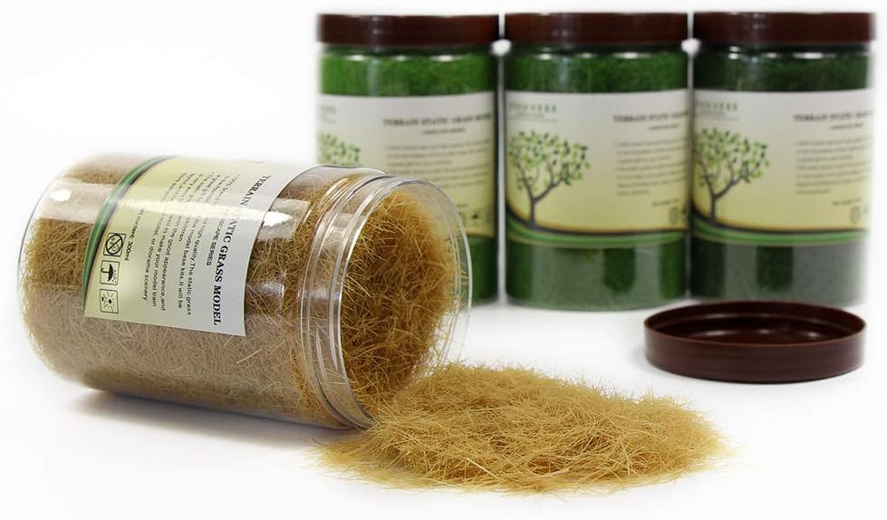 4 Flaschen*35g Grün 12mm Streugras Wiese Static Grass Powder Modellbahn Layout Gras Natürliche Farbe