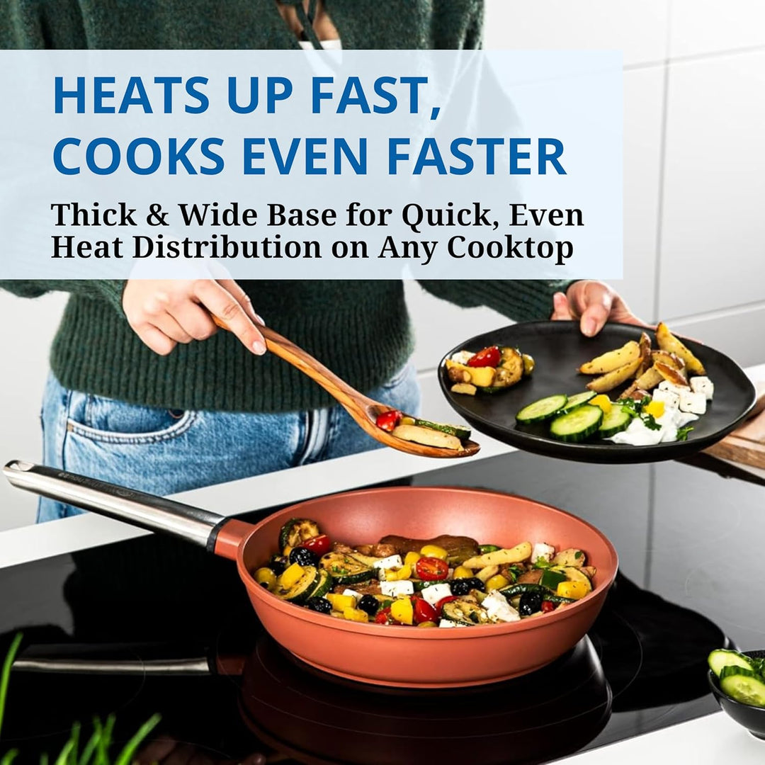 Westinghouse PERFORMANCE SERIES Bratpfanne, Beschichtete Pfanne 28 cm Induktion, Für alle Herdarten,