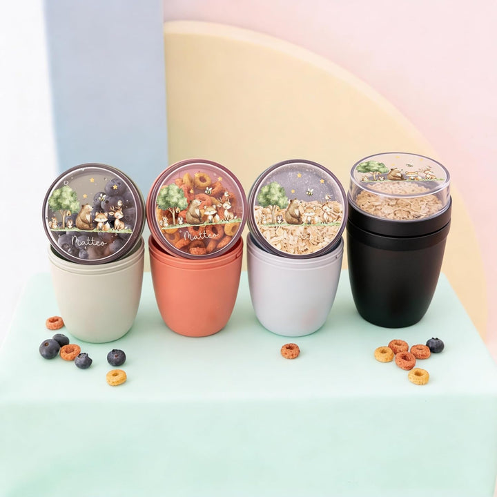 Mepal Müslibecher personalisiert, Pot Joghurtbecher, to go Becher, Geeignet für Tiefkühler, Mikrowel