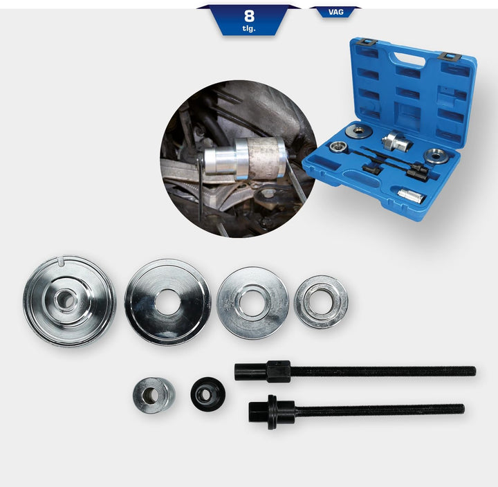 BRILLIANT TOOLS BT671800 Silentlager-Werkzeug-Satz | für VW Polo 9N | 8-tlg. [Powered by KS TOOLS]