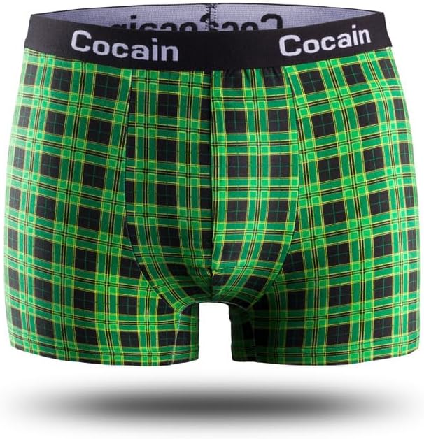 5 Stück Marken-Boxershorts in Premiumqualität, eng anliegend, Grössen M L XL XXL, Dunkle Karo's