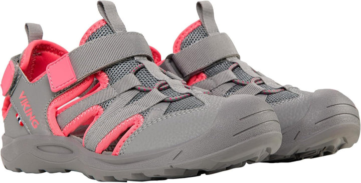 Viking Unisex Kinder Adventure Jr Sandal 35 EU Weit Pearlgrey Pink, 35 EU Weit Pearlgrey Pink
