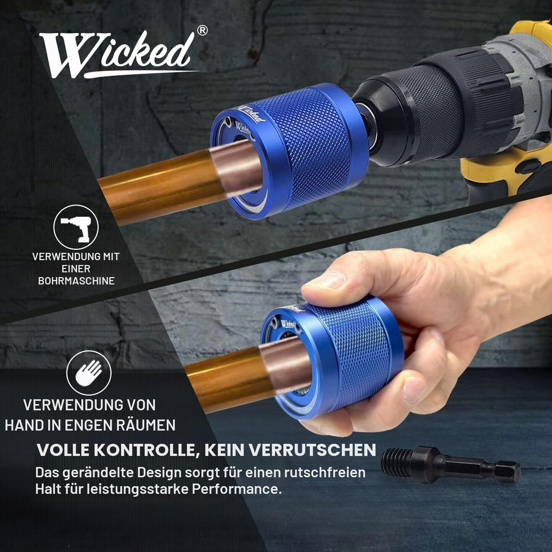 Wicked Rohrreinigungsbürsten-Set für Kupferrohr, 1,27 cm, professionelle Klempnerwerkzeug, industrie