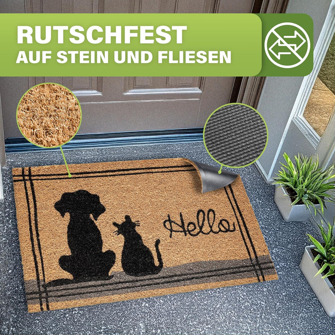 Fussmatte Kokos [Wetterfest] - extrem robust - Fussabtreter aussen - die Kokosmatte Fussmatte aussen