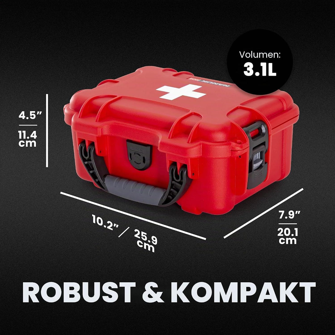 Nanuk 968 wasserdichter Hartschalenkoffer mit leeren Rädern Erste Hilfe - Medium, Erste Hilfe - Medi