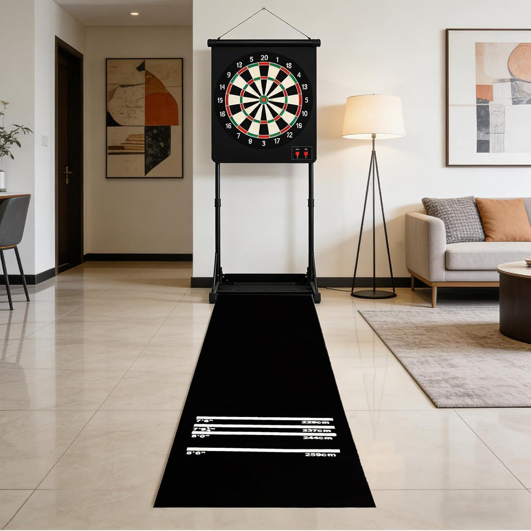Generisch Dartscheiben Matte | 300x34cm Dartmatte für Boden | rutschfeste Gummis Dartteppich mit Abw