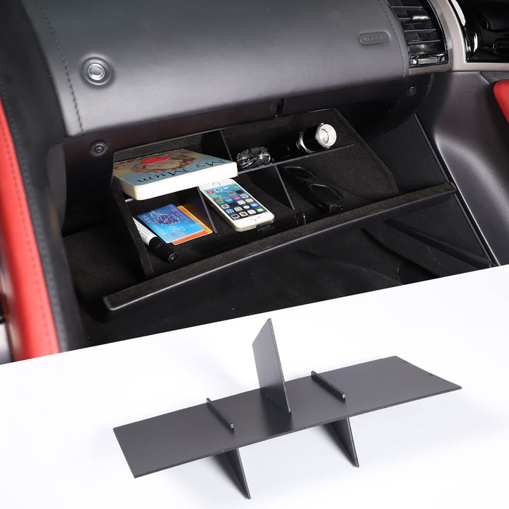 DIYUCAR Auto-Mittelkonsole Handschuhfach Trennwand Aufbewahrung Handschuhfach Organizer Tablett für
