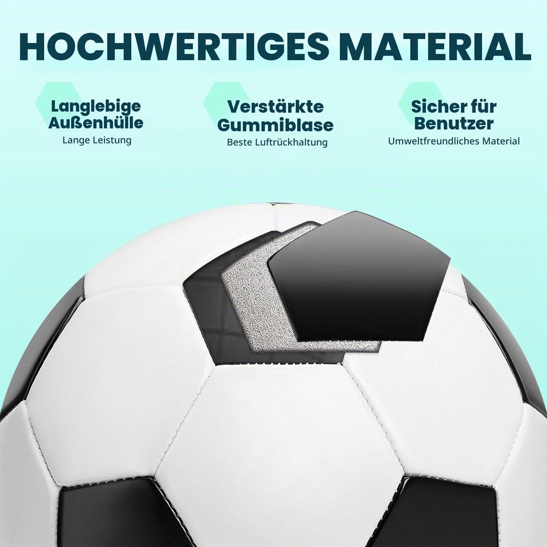 U&amp;C Planet 3 Packung Training Fussball Grösse 5 Soccer Bälle Premium PVC Lederball für Training &amp; Sp