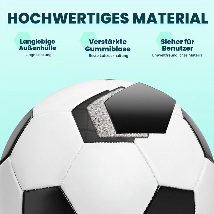 U&amp;C Planet 3 Packung Training Fussball Grösse 5 Soccer Bälle Premium PVC Lederball für Training &amp; Sp
