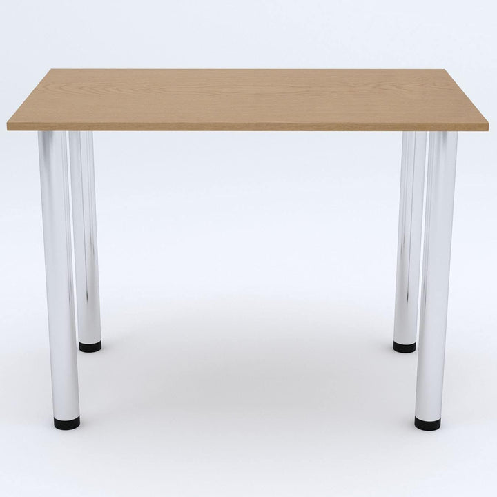 mikon 70x40 | Esszimmertisch - Esstisch - Tisch mit Chrombeinen - Küchentisch - Bürotisch | Eiche HE
