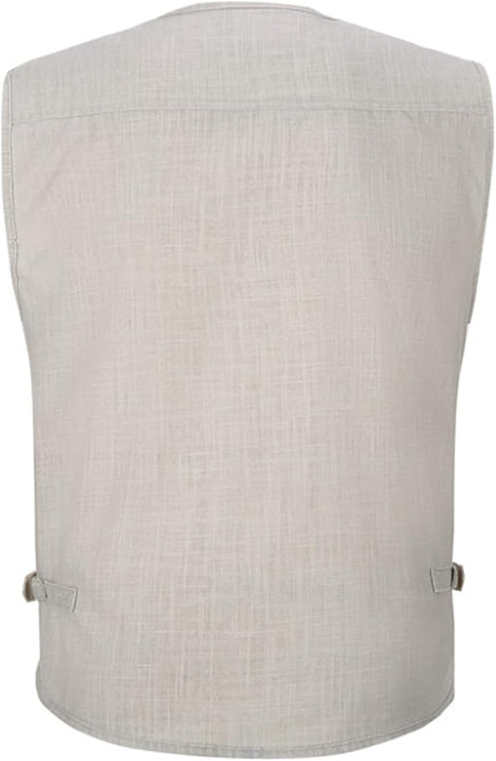 Herren Outdoor Anglerweste mit vielen praktischen Taschen Sommer Atmungsaktiv Multifunktionsweste Le
