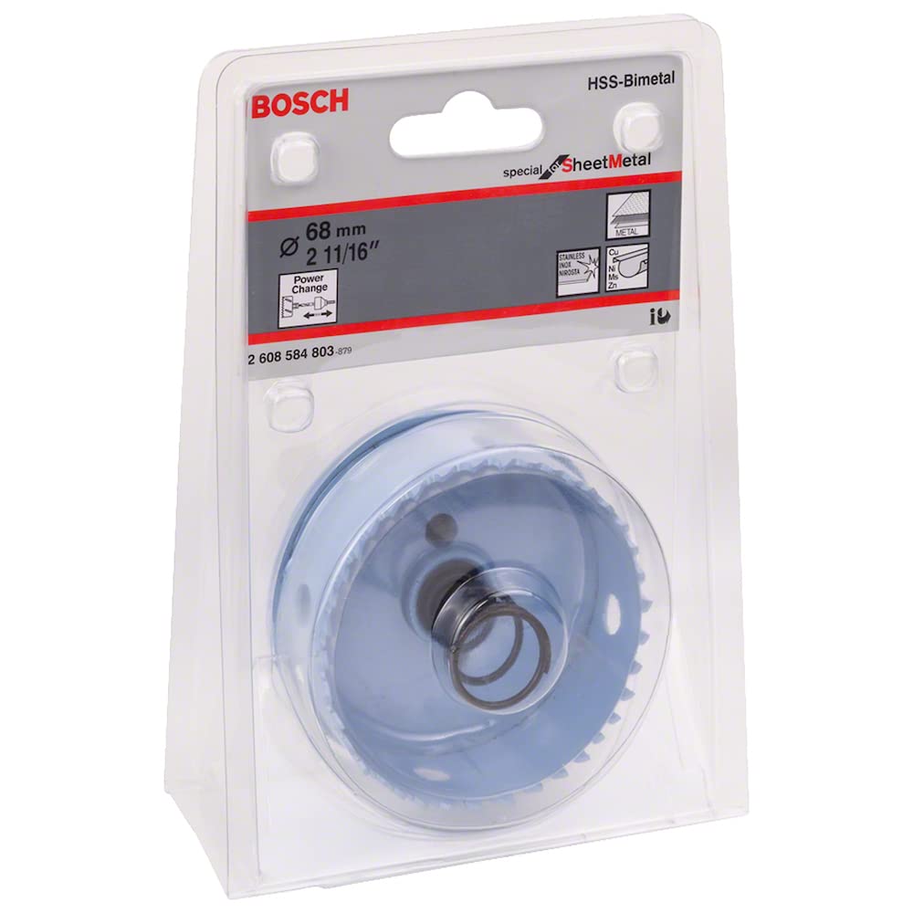 Sheet Metal holesaw 68 mm, 2 11/16" Ø 68 mm Schwarz / Blau, Ø 68 mm Schwarz / Blau