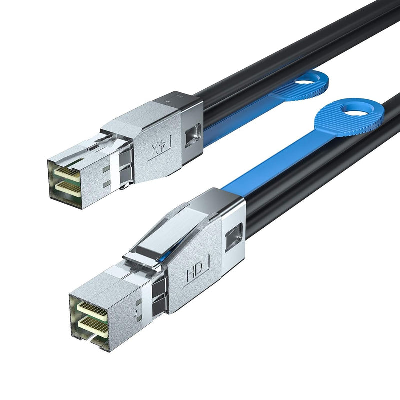 10Gtek® 12G External Mini SAS HD SFF-8644 zu SFF-8644 Kabel, 2-Meter(6.5-ft) 2m SFF-8644 zu SFF-8644