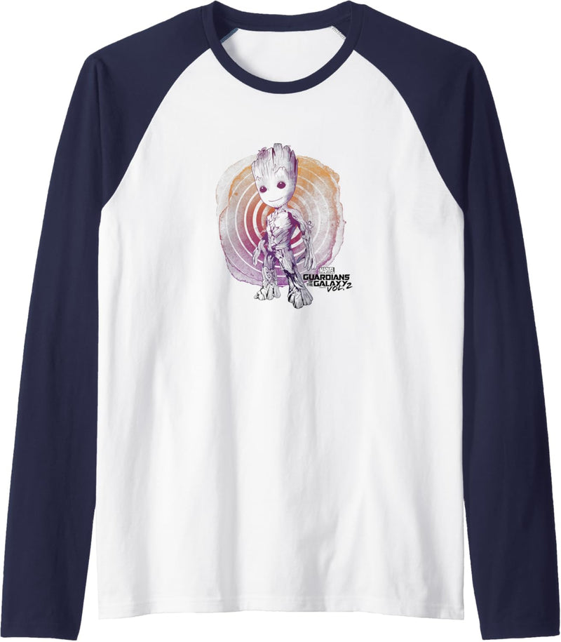 Marvel Guardians Vol. 2 Groot Watercolor Swirl Raglan