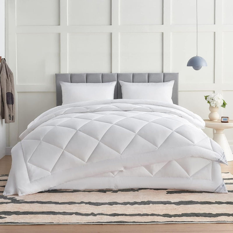 WAVVE Bettdecke 240x220 4 Jahreszeiten 2 teilig - Sommerdecke 240x220cm 150gsm+Ganzjahresdecke 220 x