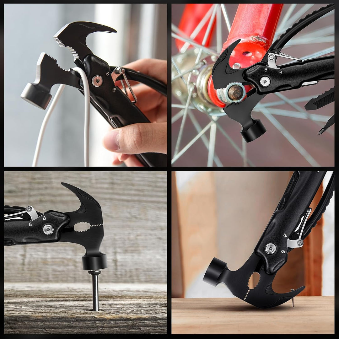 Hinshark Geschenke für Männer, 12 in 1 Multitool Camping Zubehör, Adventskalender Füllung für Männer