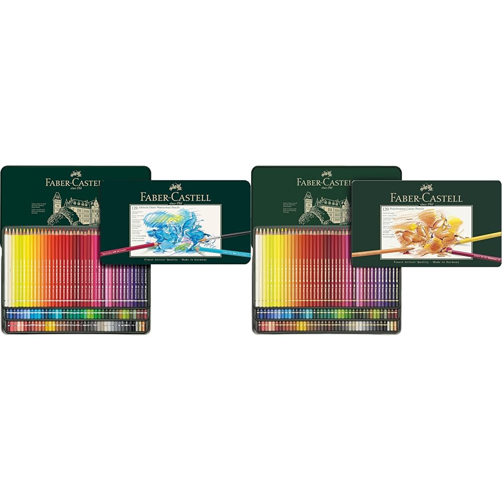 Faber-Castell 117511 - Aquarellstift Albrecht Dürer 120er Metalletui & 110011 - Künstlerfarbstifte P