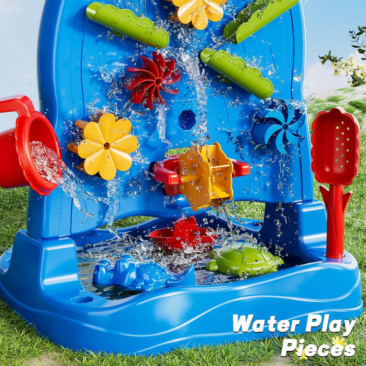 Ci Vetch Wasserfall-Sand- und Wasser-Spieltisch für Kleinkinder, Sommer-Outdoor-Wasserspieltisch mit