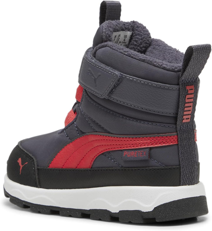 PUMA Unisex Kinder Evolve Boot Puretex Ac+psHigh Boot 21 EU Galactic Gray Tart Cherry Puma Black, 21