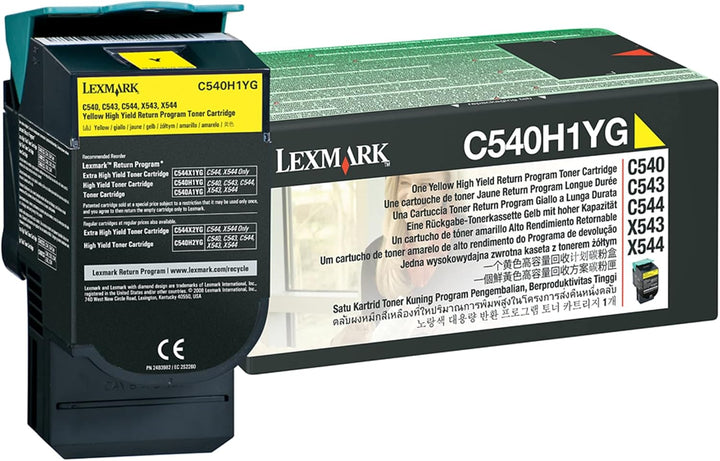 Lexmark C540H1YG C540, C543, C544, X543, X544 Tonerkartusche 2.000 Seiten Rückgabe, gelb YELLOW, YEL
