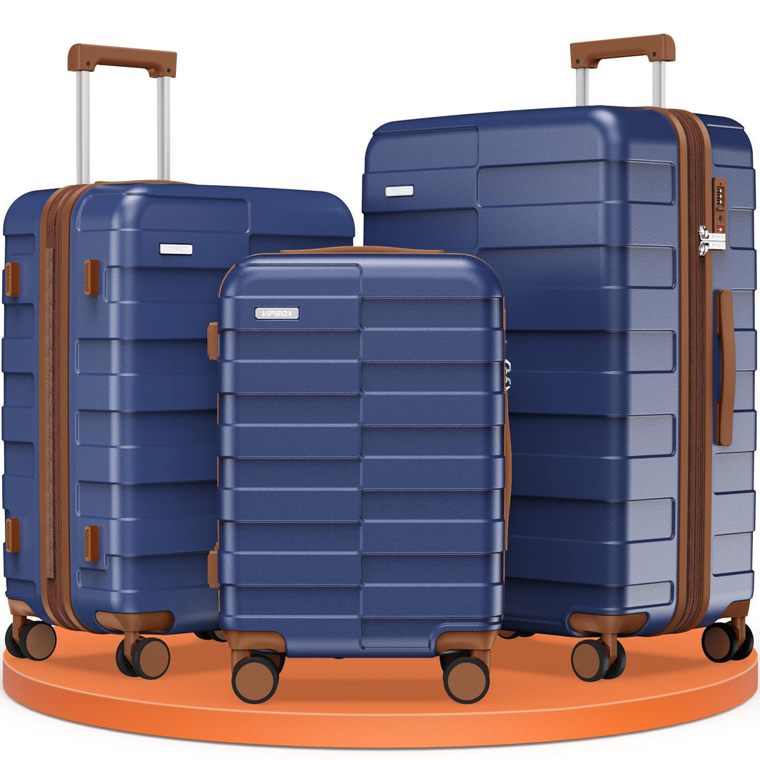 Vipbox Kofferset 3 Teilig Hartschale (3 Jahre VIP-Service) Leicht 100% Polycarbonat Ultra-Langlebige