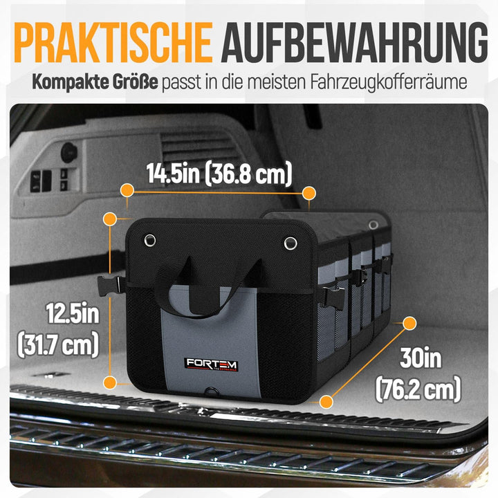 Fortem Kofferraum Organizer, Kofferraumtasche, Zusammenklappbarer Auto Organizer Kofferraum mit Fäch