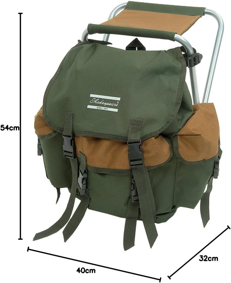 Shakespeare Folding Angelstuhl mit Rucksack, Mit Rucksack