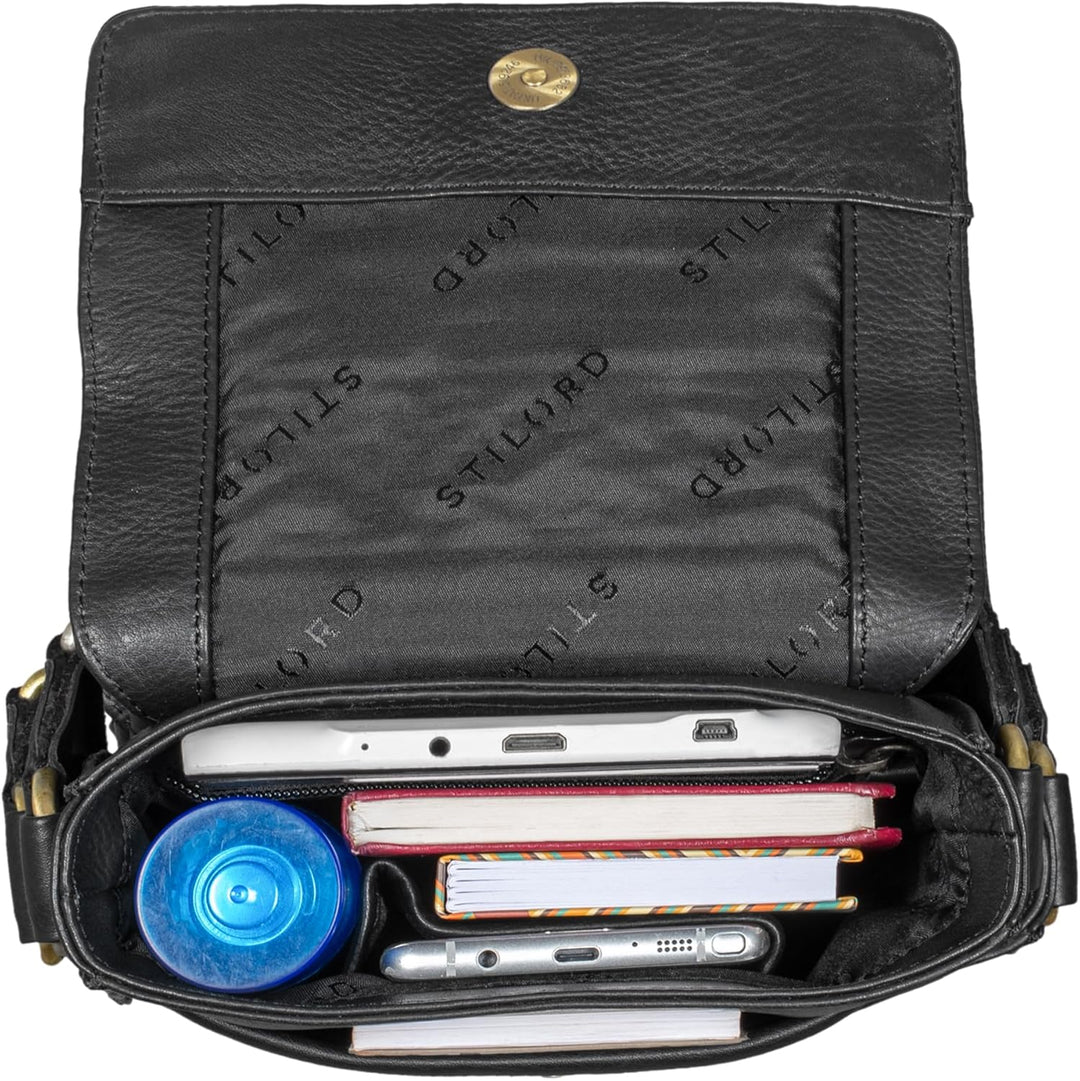STILORD 'Nate' Herrentasche Leder klein Umhängetasche Schultertasche Männer Handtasche Messenger Bag