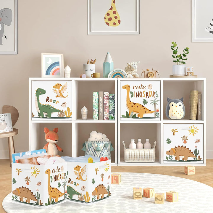 30cm Aufbewahrungsbox 3 Stück Boho Dinosaurier Aufbewahrungskorb Kinder Faltbar Palmen Eier Aufbewah