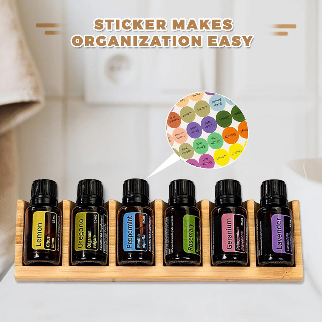 6 Loch Hölzern für Ätherisches Öl Display Ständer, Aromatherapie Öle Organizer – 2 Stück Ätherische