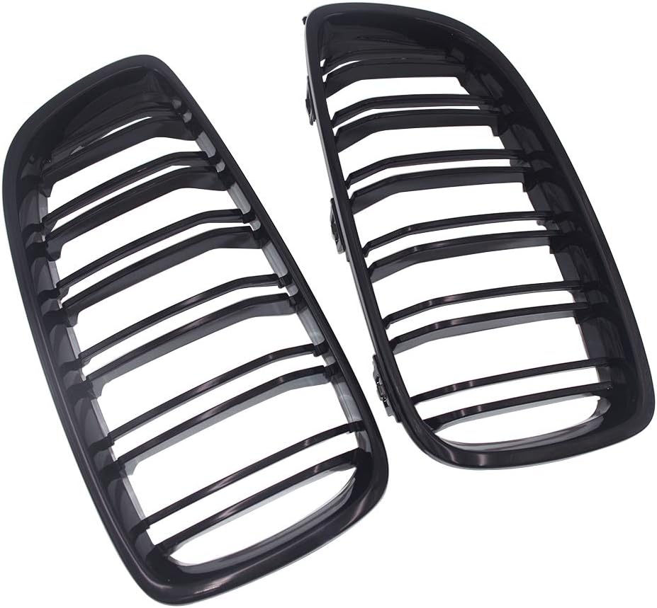 GSRECY Für F32, F33, F36, F80, F82, F83, 4er-Reihe, Nieren-Twin-Lamellen-Stossstangengrill, schwarz