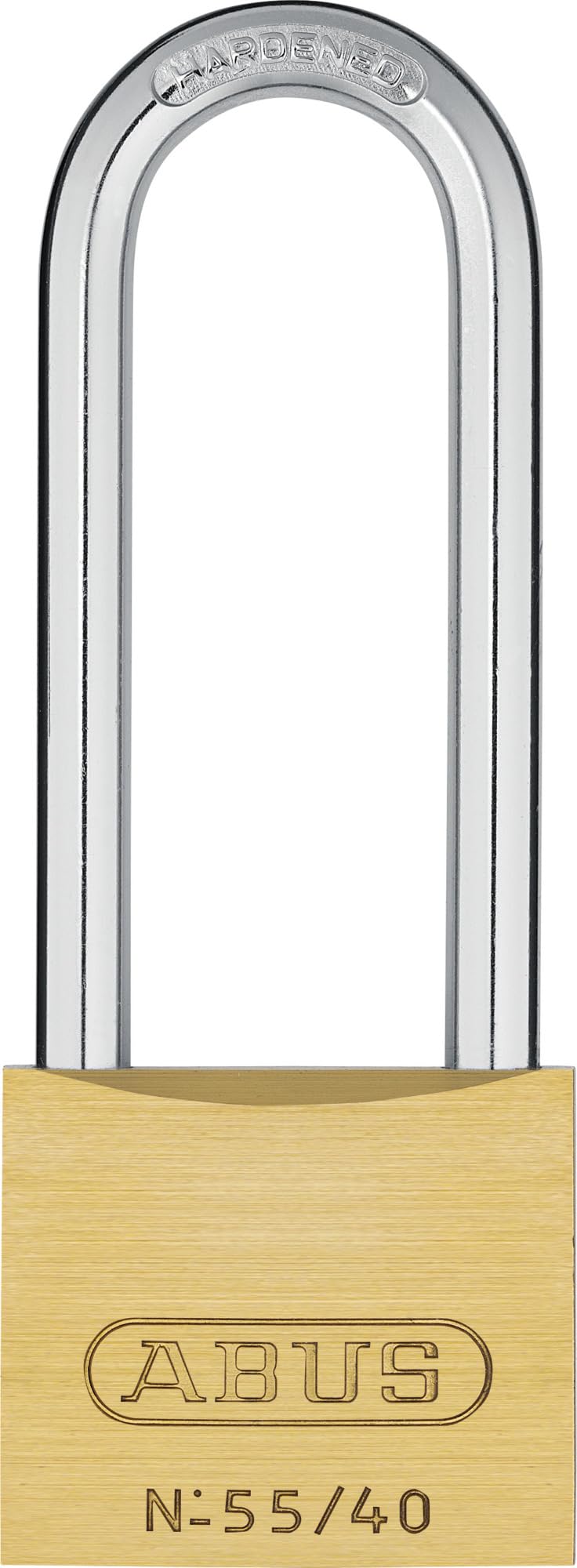Abus - 55/40 40mm Messing Vorhängeschloss Lange Schäkel 63 - ABU5540LS63 1 Stück 40mm / Bügelhöhe 63