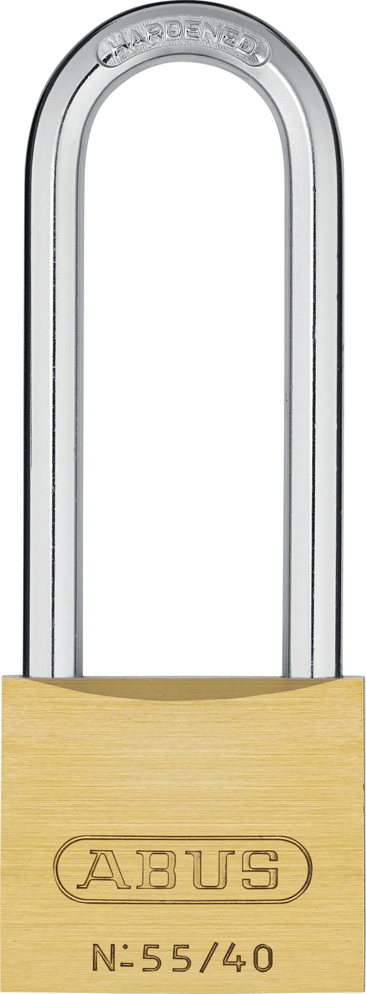 Abus - 55/40 40mm Messing Vorhängeschloss Lange Schäkel 63 - ABU5540LS63 1 Stück 40mm / Bügelhöhe 63